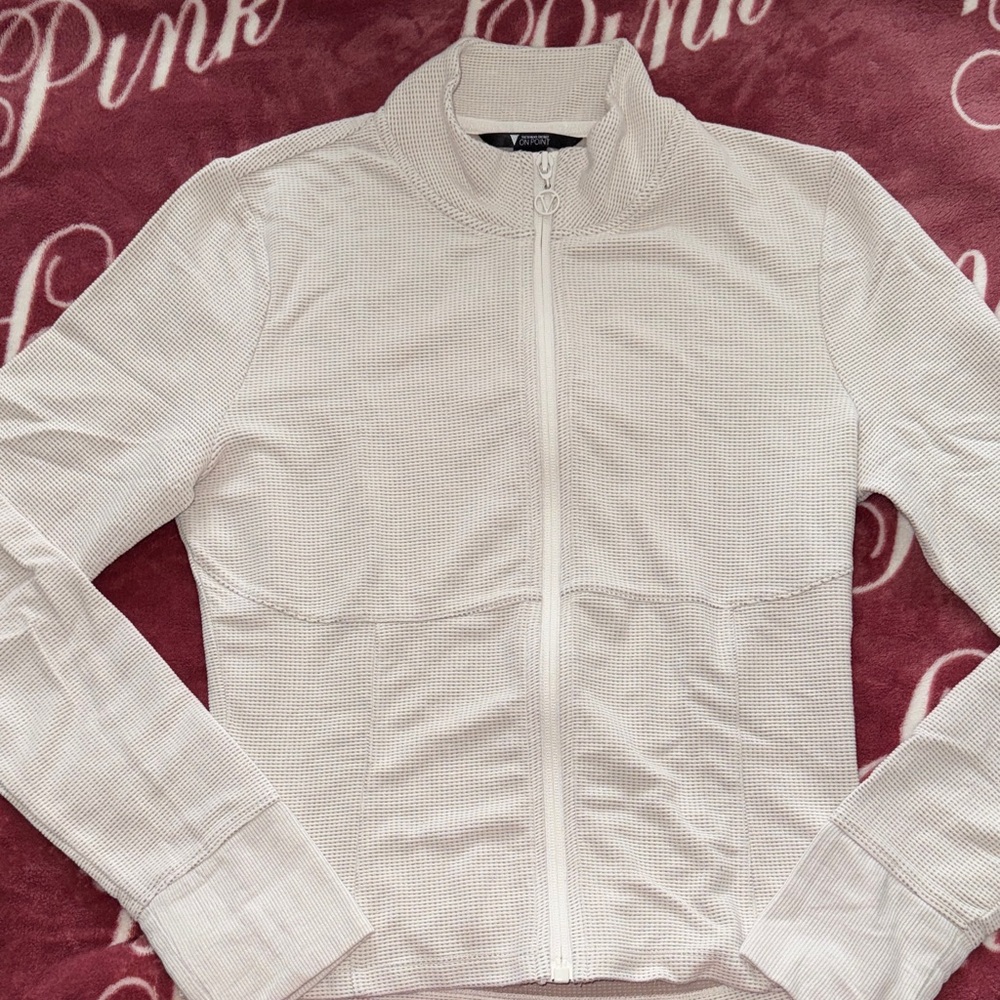 Victoria's Secret Cream Zip-Up Jacket